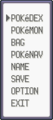 The menu in Pokémon Emerald