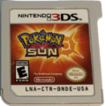 Pokémon Sun cartridge