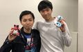 Masters Ryota Otsubo & Park Se-jun pose with their signature Pokémon[13]