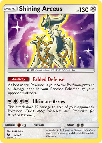 Shining Arceus (Shining Legends 57) - Bulbapedia, the community-driven ...