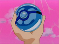Molly Hale holding a Crystal Poké Ball
