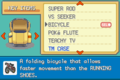 A Bicycle registered in the Bag in FireRed and LeafGreen
