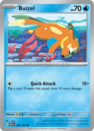 Buizel (Obsidian Flames 48) - Bulbapedia, the community-driven Pokémon ...