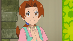 In the Pokemon anime, why is Ash's mom always with Professor Oak