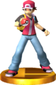 Trophy of the Pokémon Trainer from Super Smash Bros. for 3DS