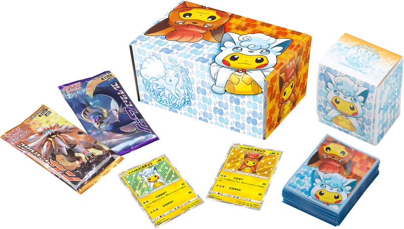 File:Alolan Vulpix Vulpix Poncho-wearing Pikachu Special Box Contents.jpg