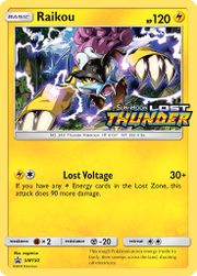 Pokemon Lost Thunder Raikou Rare Reverse Holo 79/214