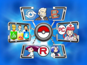 Main Menu of Pokémon Champion Island. Various options for Academy Entrance spaces, Pokéball Trivia Challenge spaces, Pokémon Center spaces, Academy spaces, Team Rocket spaces are all selectable.