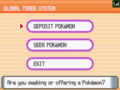 The GTS interface in Diamond, Pearl, and Platinum.
