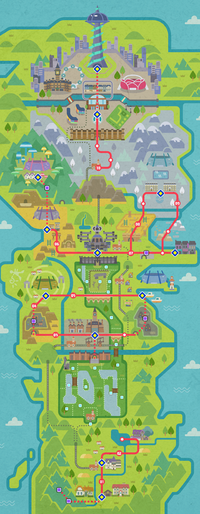Wyndon Town Map - Available Pokemon & Items