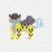 "The Raikou embroidery from the Pokémon Shirts clothing line."