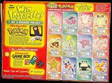 Back of Oscar Mayer Lunchables Pokémon Trading Cards Promotional Box 1999. Trading Cards (#25 to #36 of 36) #25 Metapod, #26 Nidorino, #27 Clefable, #28 Meowth, #29 Arcanine, #30 Bellsprout, #31 Haunter, #32 Exeggcute, #33 Staryu, #34 Mr. Mime, #35 Snorlax, and #36 Moltres