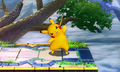 Pikachu taunting (Side Smash Taunt) in the 3DS version