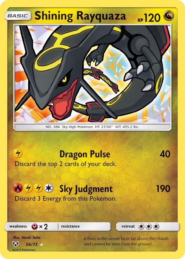 Shining Rayquaza (Shining Legends 56) - Bulbapedia, the community ...