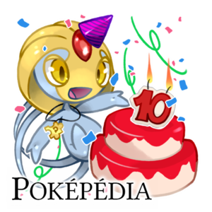 Poképédia 10 year anniversary logo.png