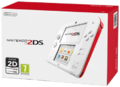 White + Red Nintendo 2DS box