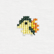 "The Cyndaquil embroidery from the Pokémon Shirts clothing line."