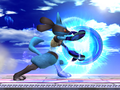 A less damaged Lucario's Aura Sphere.