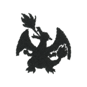 ""The Minimal Charizard embroidery from the Pokémon Shirts clothing line."