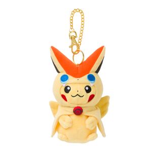 Pokémon Center Tohoku reopening Victini poncho Pikachu mascot.jpg
