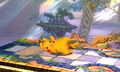 Pikachu taunting (Down Smash Taunt) in the 3DS version