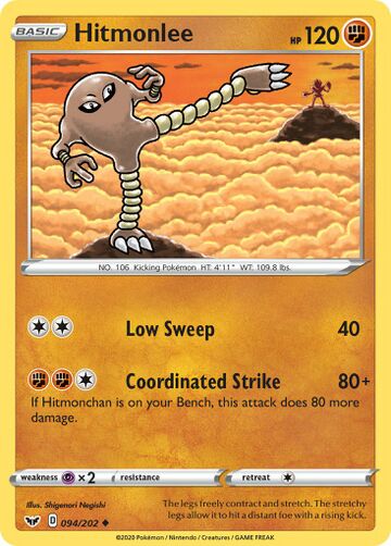 Hitmonlee (Sword & Shield 94) - Bulbapedia, The Community-driven ...