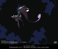 Japanese CD back cover artwork, featuring Mega Mewtwo Y