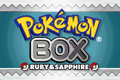 The display for a game that has connected to Pokémon Box Ruby & Sapphire.