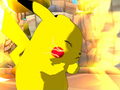 Pikachu using Thunderbolt.