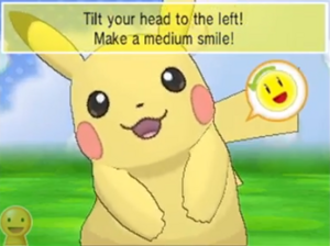 XY Prerelease Pokémon-Amie Pikachu head tilt.png
