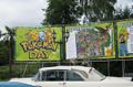 Billboard displaying the activities and a map of Pokémon Day