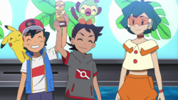 Pokémon Anime VN - Bửu bối thần kì - Goh là người duy nhất ở phần phim này  đi theo Satoshi và cỗ vũ cậu ấy qua các trận đấu! Anti thì
