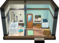 The washroom in the player's house