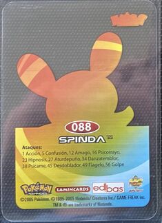 Pokémon Rainbow Lamincards Advanced - back 88.jpg