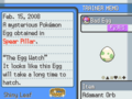 A Bad Egg's summary in Pokémon HeartGold and SoulSilver