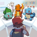 Pokémon Day 2022 Kanto artwork, focusing on the Kanto Starter Pokémon