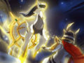 The hero with Arceus