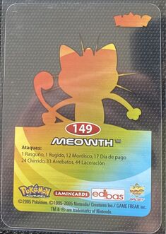 Pokémon Rainbow Lamincards Advanced - back 149.jpg