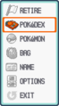 The menu in Pokémon Diamond, Pearl, and Platinum's Great Marsh