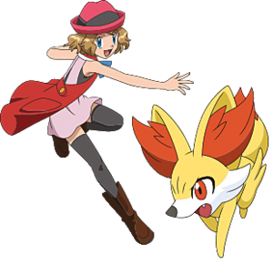 Serena and Fennekin artwork.png