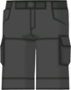 SM Plain Cargo Shorts Black m.png