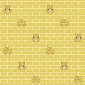 "Sensing danger, Sandshrew disguises itself among the yellow brick wall. It won't come out until it's sure it's safe to expose its soft stomach."