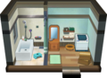 The washroom in the player's house