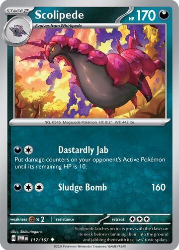 Scolipede Twilight Masquerade 117 Bulbapedia The Community Driven Pokémon Encyclopedia