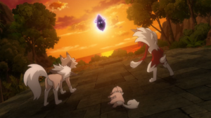 Lycanroc protecting Ash Rockruff.png