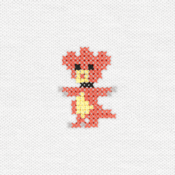 "The Magby embroidery from the Pokémon Shirts clothing line."