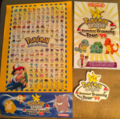 Pokémon paraphernalia that was given away to the people that registered for the tournaments.