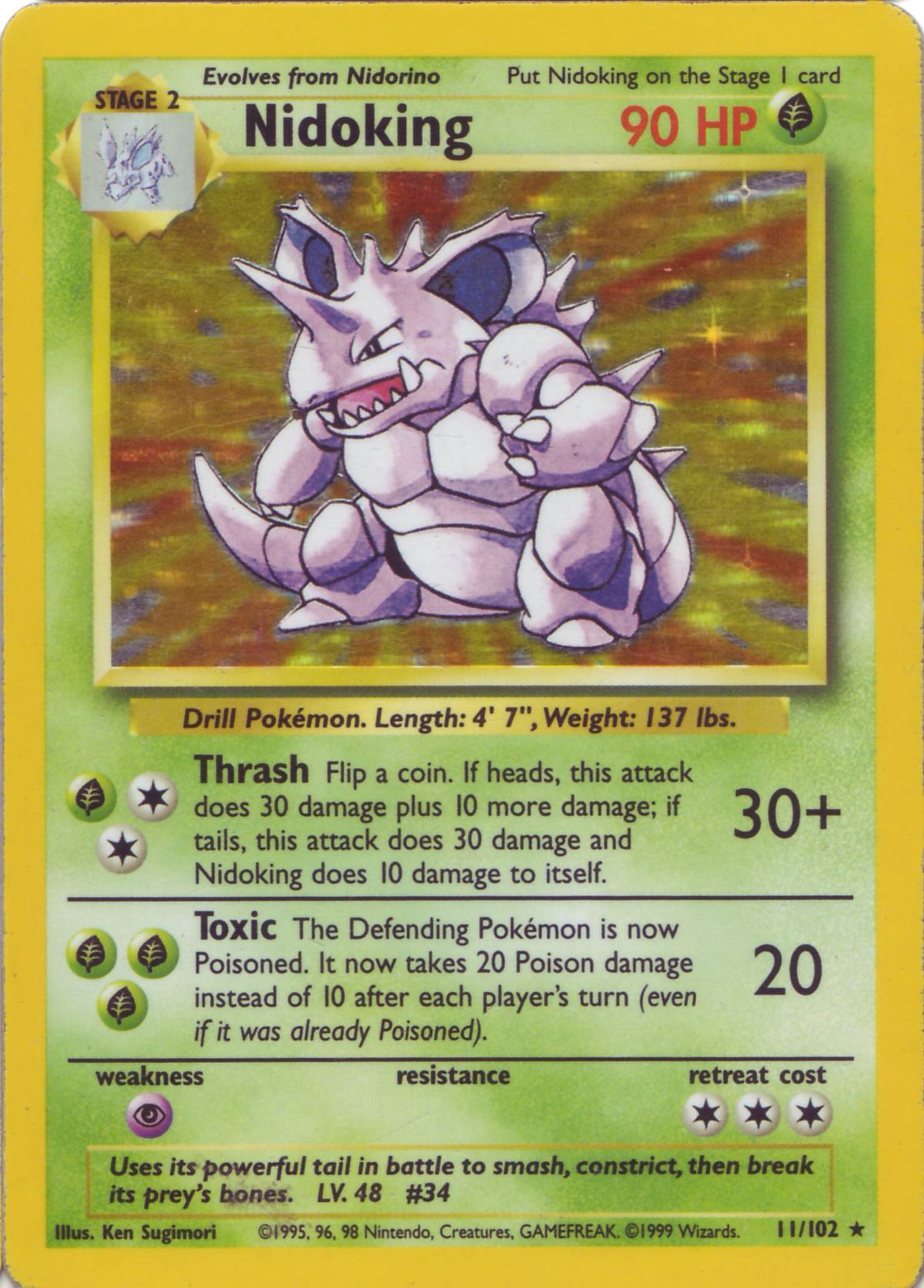 Nidoking (Base Set 11) - Bulbapedia, the community-driven Pokémon