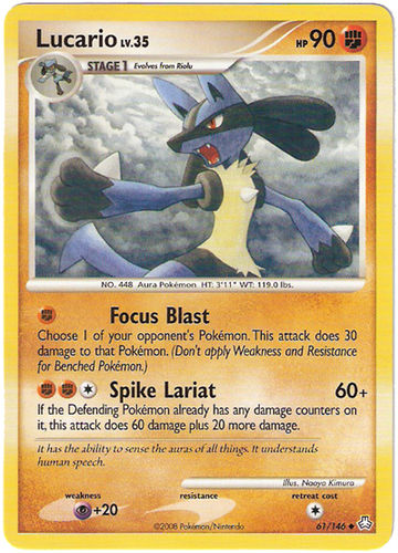 Lucario (Legends Awakened 61) - Bulbapedia, the community-driven ...