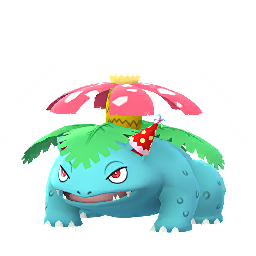 Venusaur wearing Party hat (red)